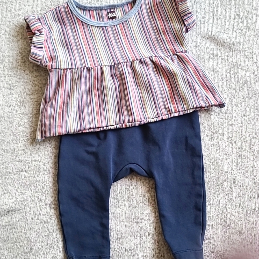 Tea Collection Infant Girls Striped Outfit